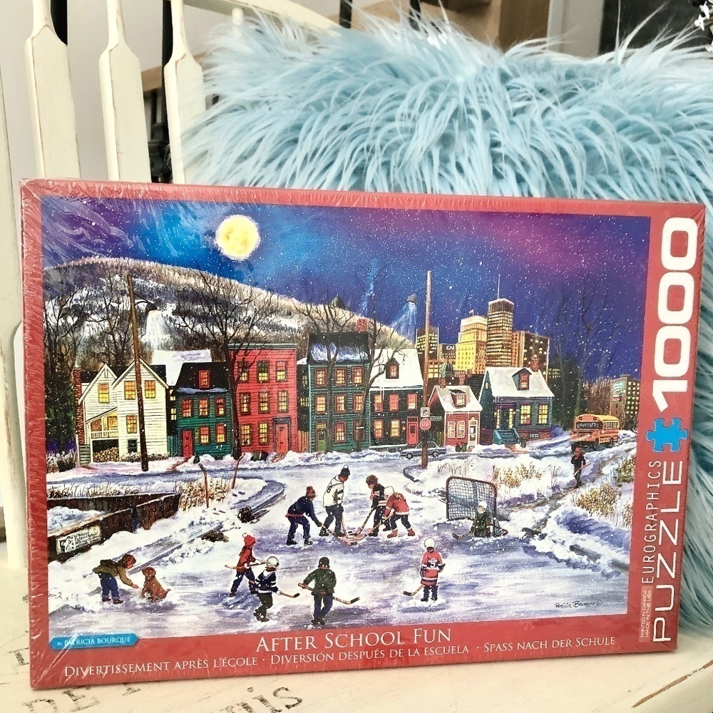 Puzzle, After School‎ Fun, Skating, Hockey Puzzle, 1000 Pieces, New